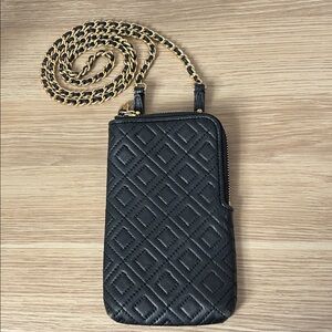 Tory Burch Black Quilted Crossbody Bag